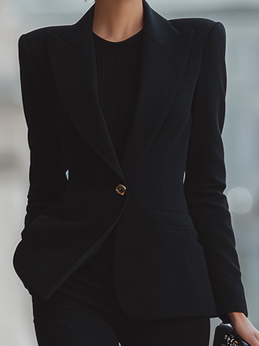 Black Tailored Power Suit