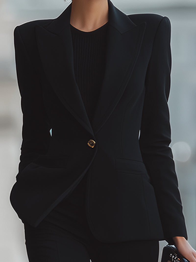 Black Tailored Power Suit