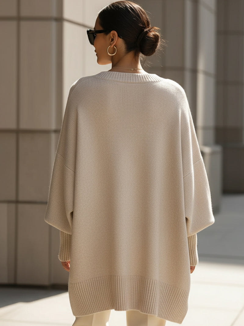 Oversized Knit Poncho Sweater