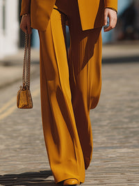 Double-breasted Wide-leg Suit