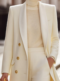 Winter Shawl-Collar Long Blazer