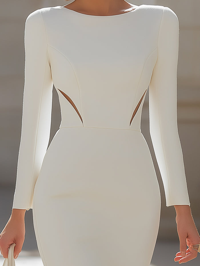 Precision-Cut Long Sleeve Bodycon Dress