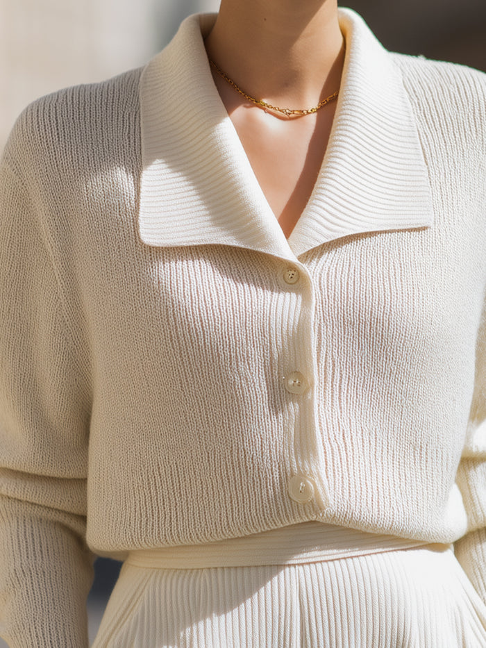 Knit Button-Down Cardigan