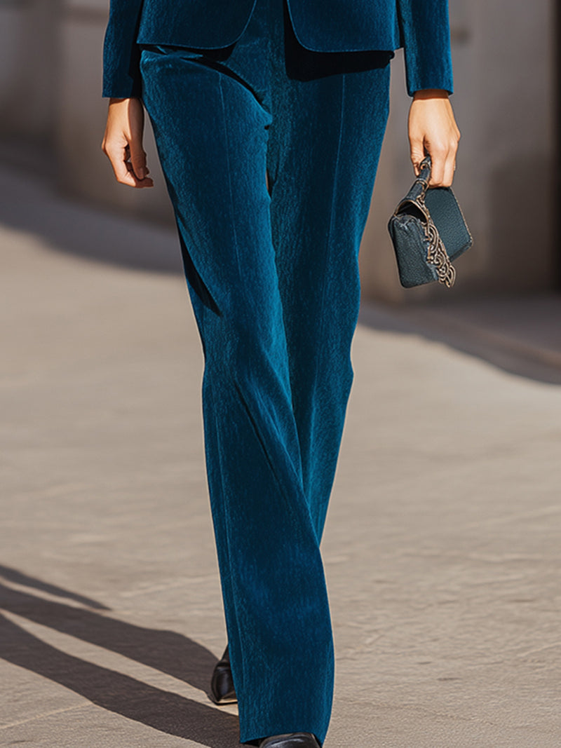 Velvet Suit With Contrast Lapels