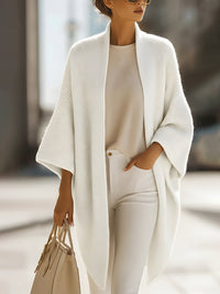 Sand Beige Oversized Knit Cardigan