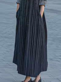 Vertical Stripe Relaxed Maxi Dress