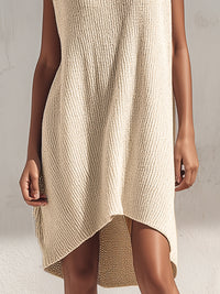 Sleeveless Turtleneck Knit Tunic Dress