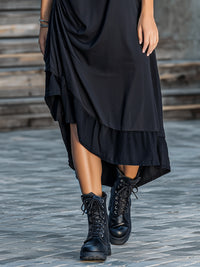 Elegant Draped Longline Dress