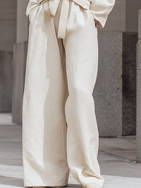 Belted WideBelted Wide-Leg Minimalist Set-Leg Minimalist Set