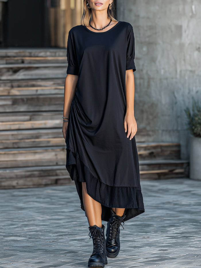 Elegant Draped Longline Dress