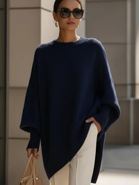Oversized Knit Poncho Sweater