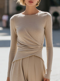 Twisted Front Knit Top