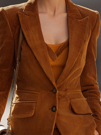 Old Money Style Corduroy Blazer