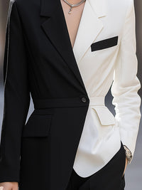 Monochrome Dual-Tone Tailored Blazer Suit