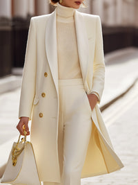 Winter Shawl-Collar Long Blazer