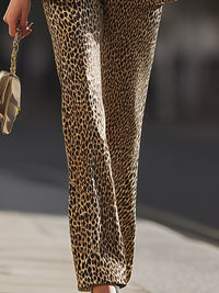 Leopard Print Tailored Suit