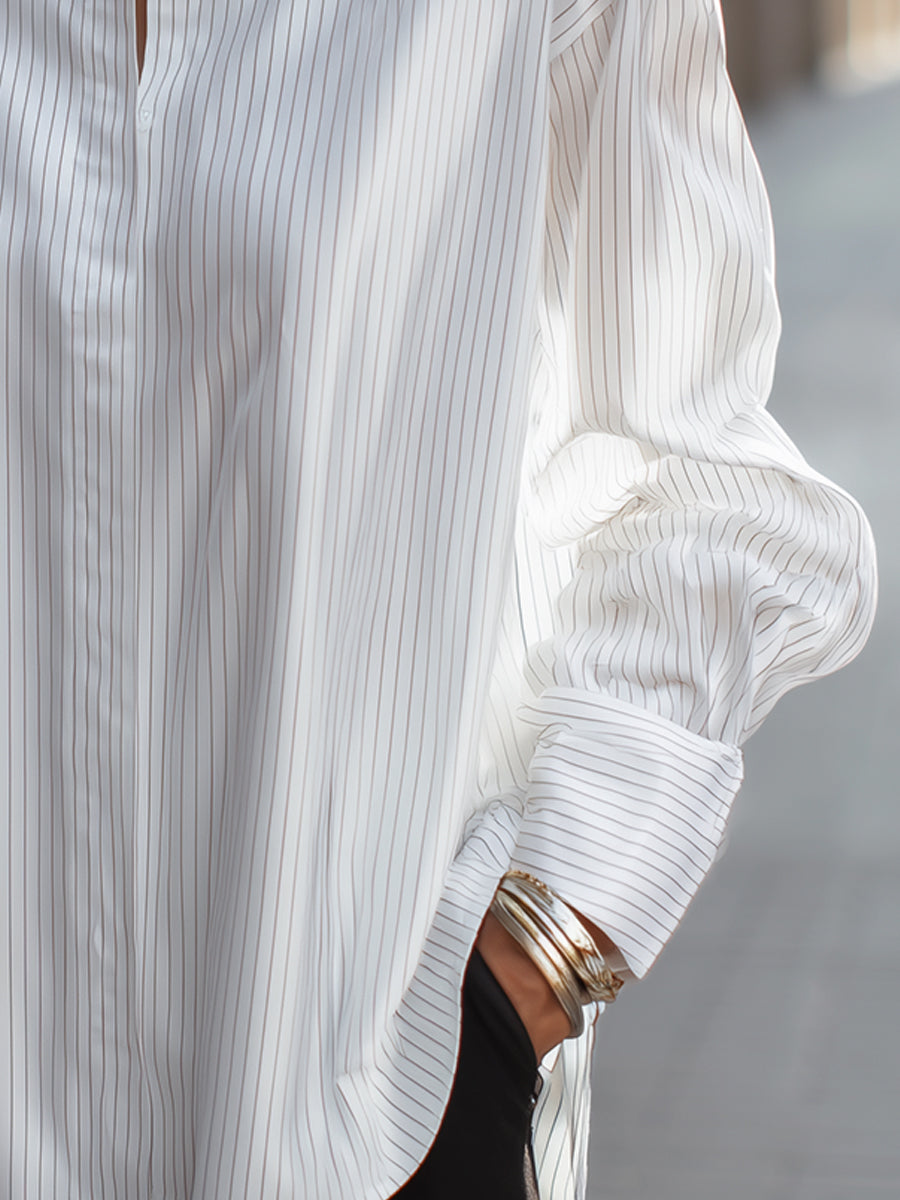 Classic Striped Button-Up Shirt