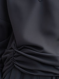 Ruched Waist V-Neck Relaxed Top