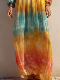 Off-Shoulder Gradient Flow Maxi Dress