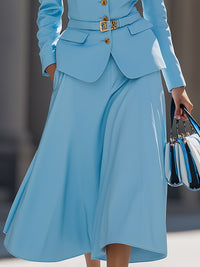 Slim-fit Blazer And Culottes Set