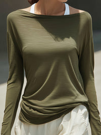 Boat Neck Lightweight Layered Top And Halter Neck Tank Top Set