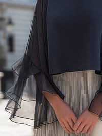 Tiered Ruffle Sleeve Chiffon Elegance Blouse