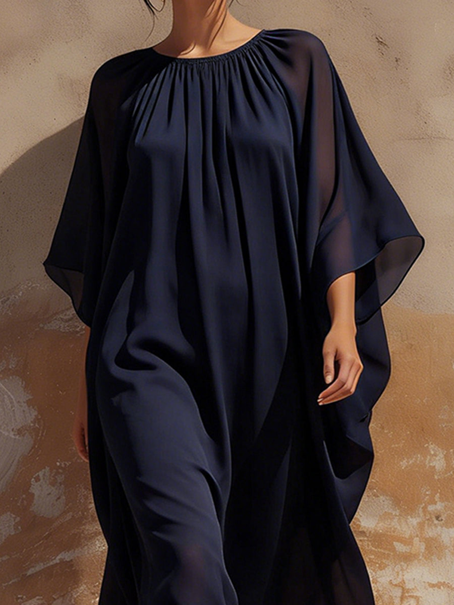 Elegant Flowing Chiffon Midi Dress