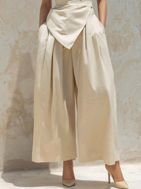 Elegant Wrap-Front Wide-Leg Jumpsuit