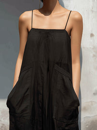 Minimalist Strap Wide-Leg Utility Jumpsuit