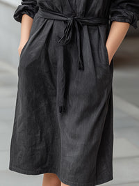 Belted Utility Shirt Dress