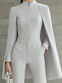 Elegant White Cape Set