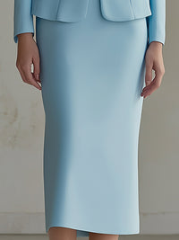 Structured Blazer And Pencil Skirt Set