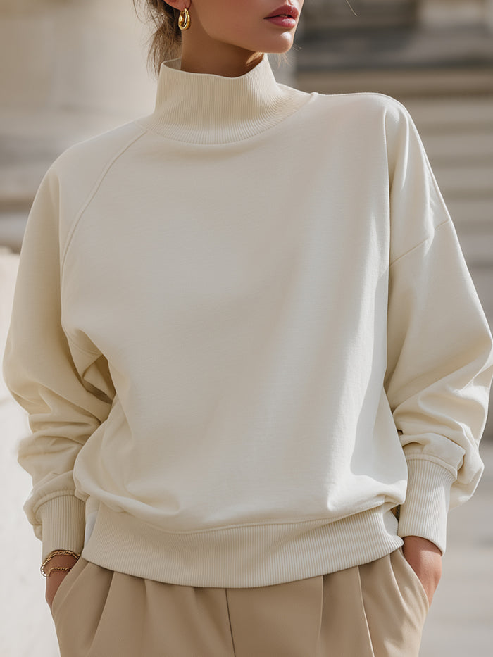 High-Neck Relaxed Sweatshirt