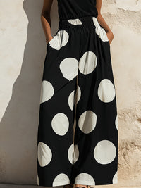 Relaxed Camisole & Polka Dot Wide-Leg Trouser Set