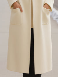 Wool Long Coat With Shawl Lapel
