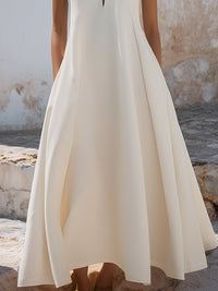 Twist Halter Neck A-Line Maxi Dress