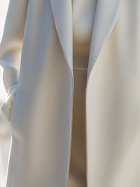 Minimalist Wool-Blend Longline Coat