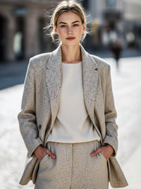 Textured Wool-Blend Blazer