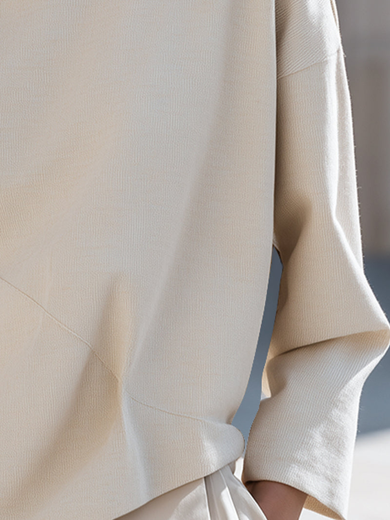 Asymmetric Minimal Texture Blouse