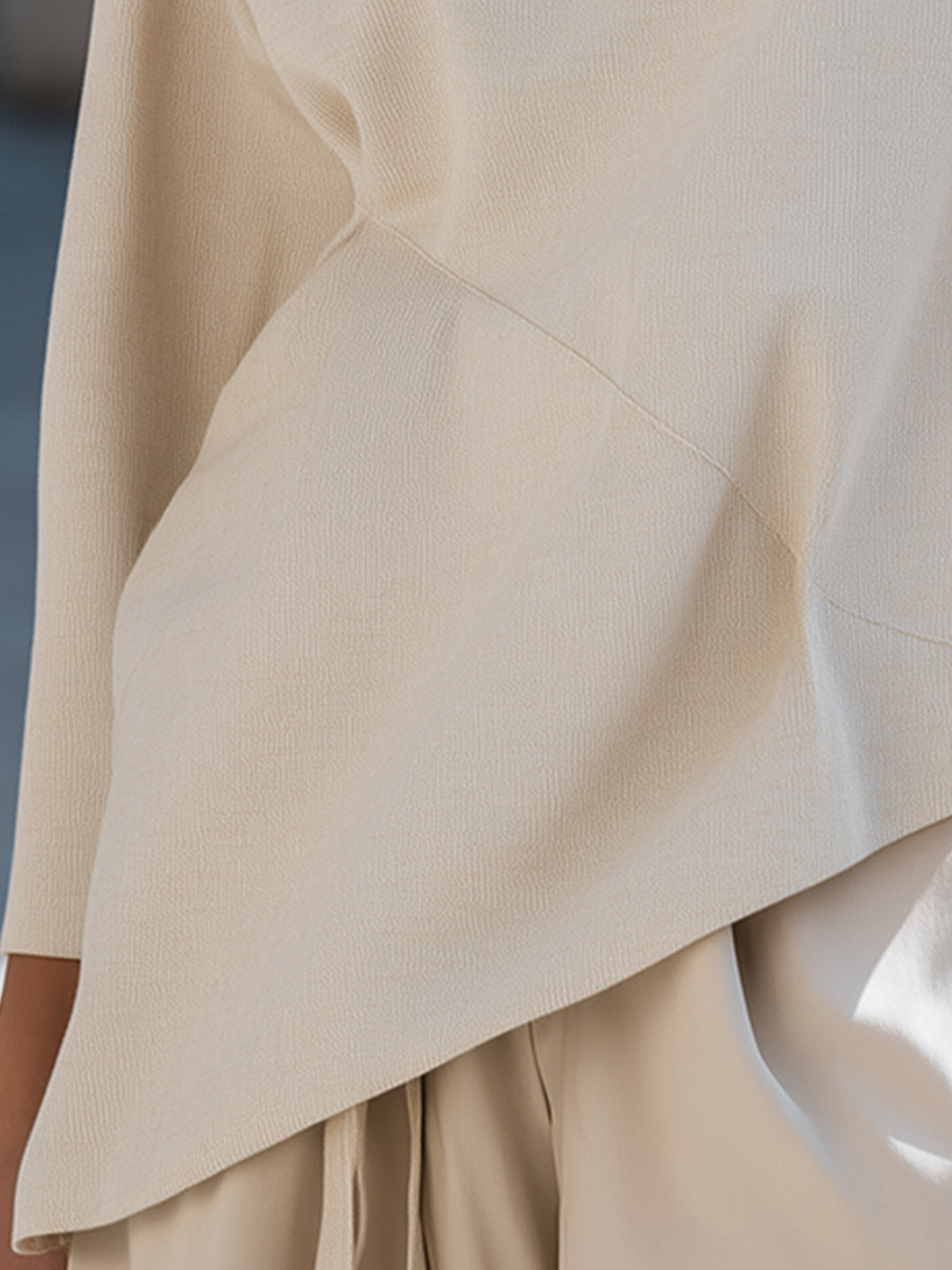 Asymmetric Minimal Texture Blouse