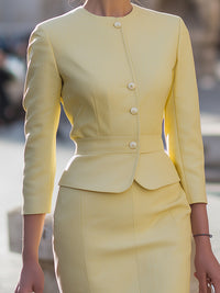 Minimalist Peplum Suit Set