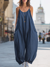 Oversized Denim Wide-Leg Pants