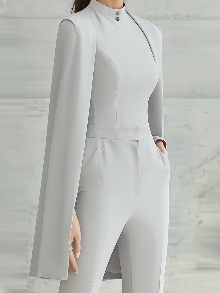 Elegant White Cape Set