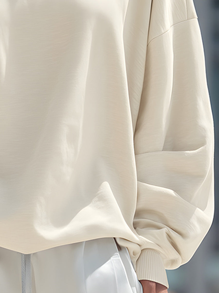 High-Neck Relaxed Sweatshirt