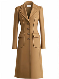 Mid-Length Structured Wool Coat