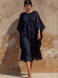 Elegant Flowing Chiffon Midi Dress