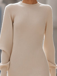 Ribbed Knit Midi Dress