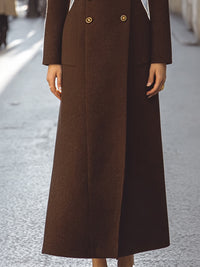 Vintage-inspired Chocolate Longline Coat
