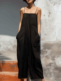 Minimalist Strap Wide-Leg Utility Jumpsuit