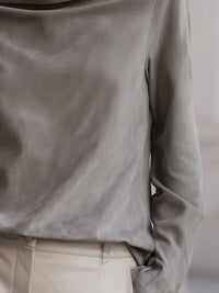 Soft Drape Boat Neck Blouse